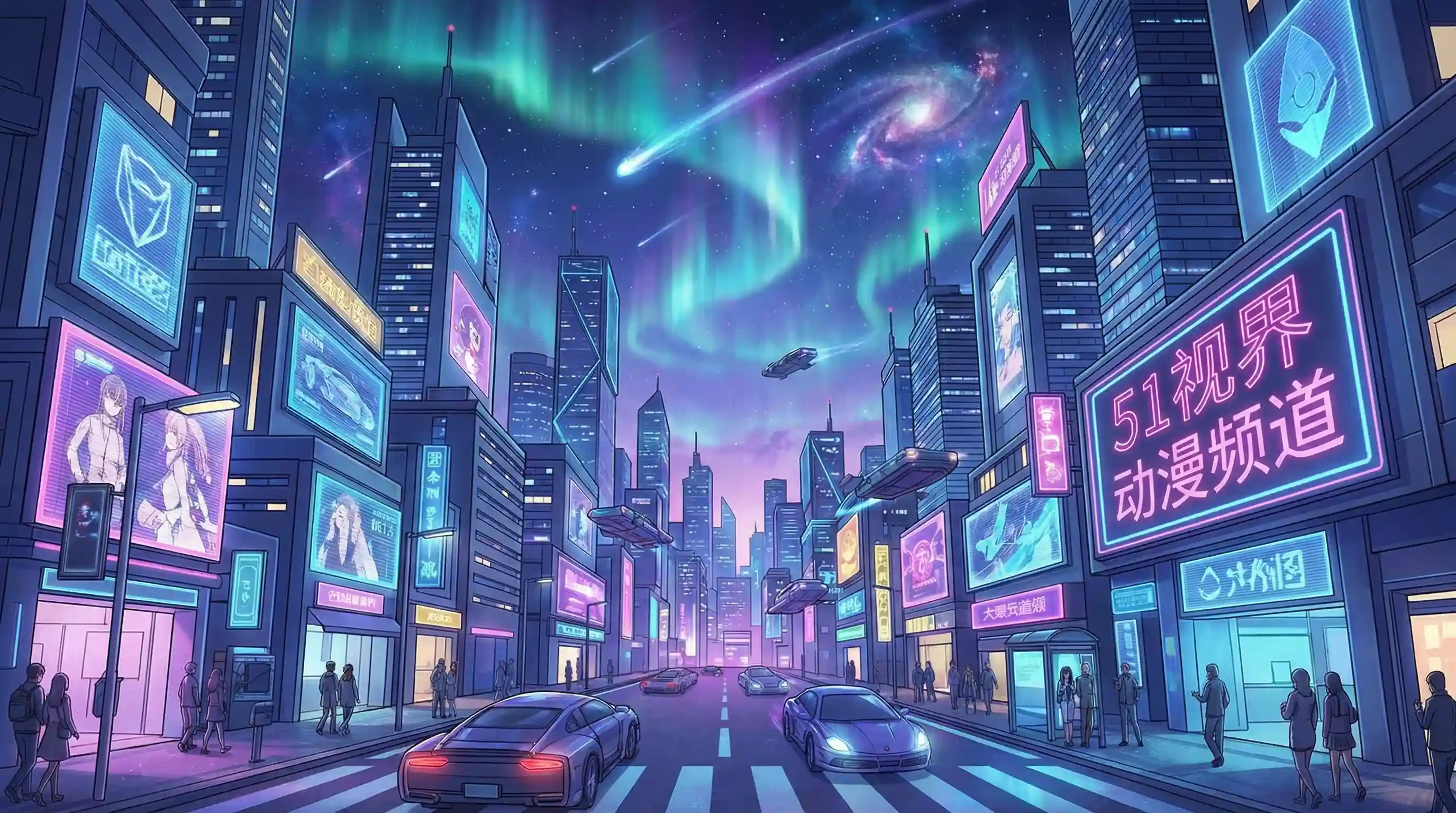 日式动漫风格城市夜景 - 吃瓜51 动漫推荐